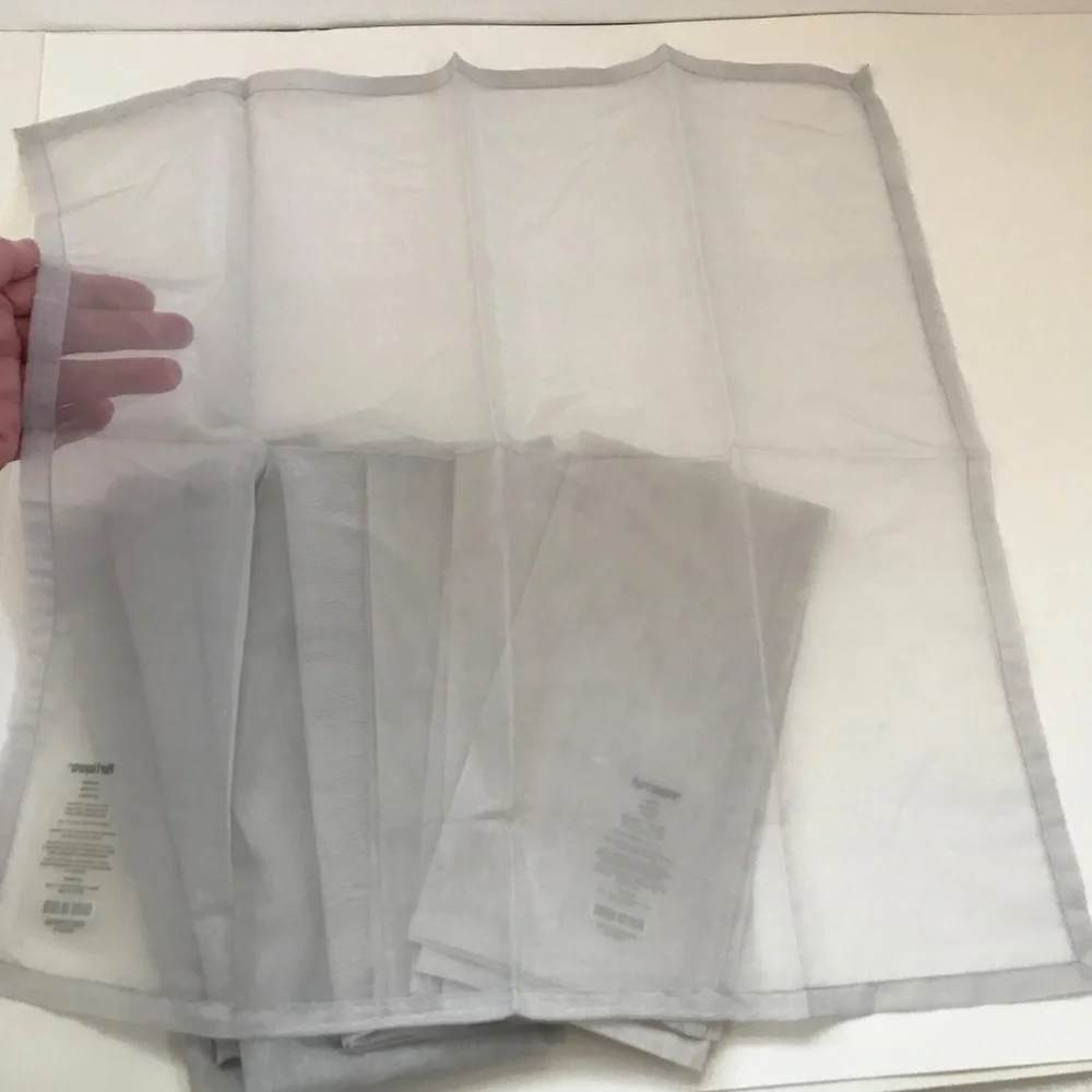 PIER 1 Napkins Silver Organza Sheer Set of 8